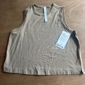 Lululemon sage green classic fit cotton blend tank.